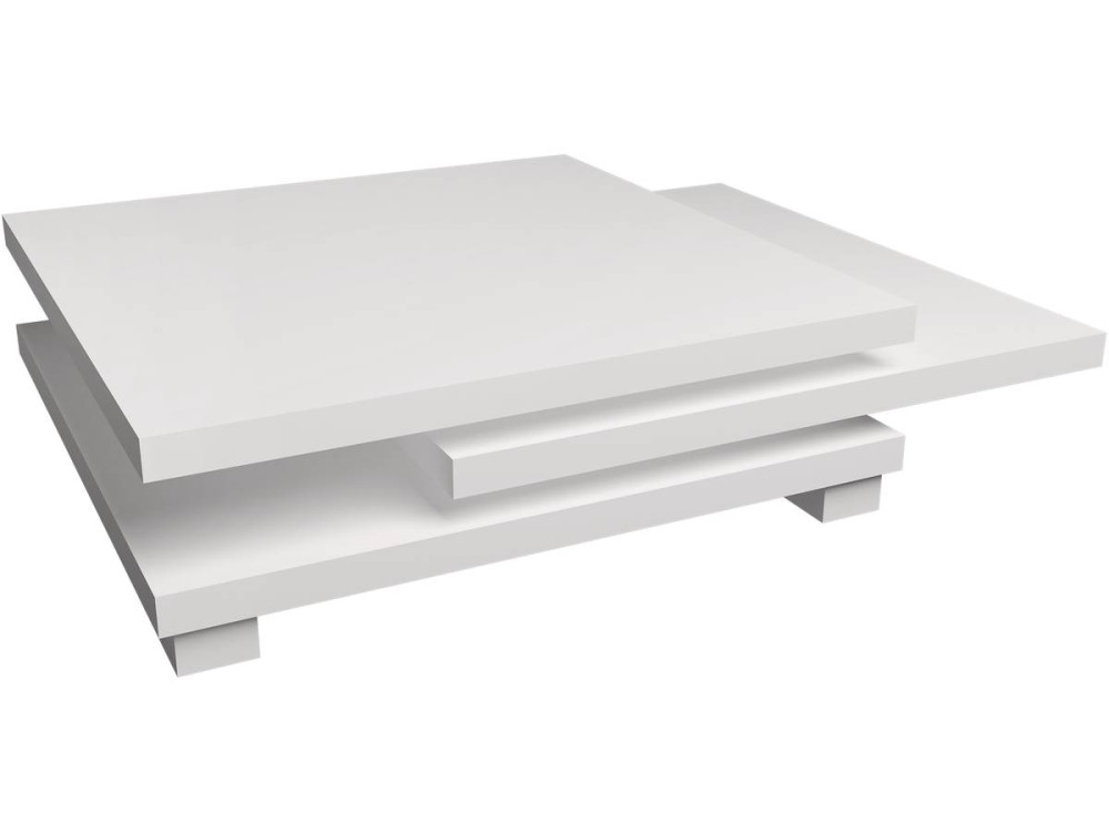 Salontafel "Elena" - 80 x 80 x 32 cm - Wit