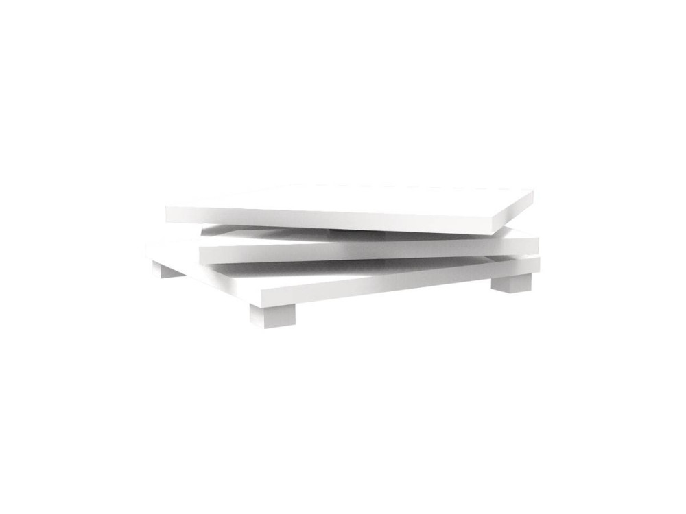 Salontafel "Elena" - 80 x 80 x 32 cm - Wit