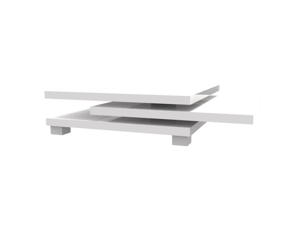 Salontafel "Elena" - 80 x 80 x 32 cm - Wit