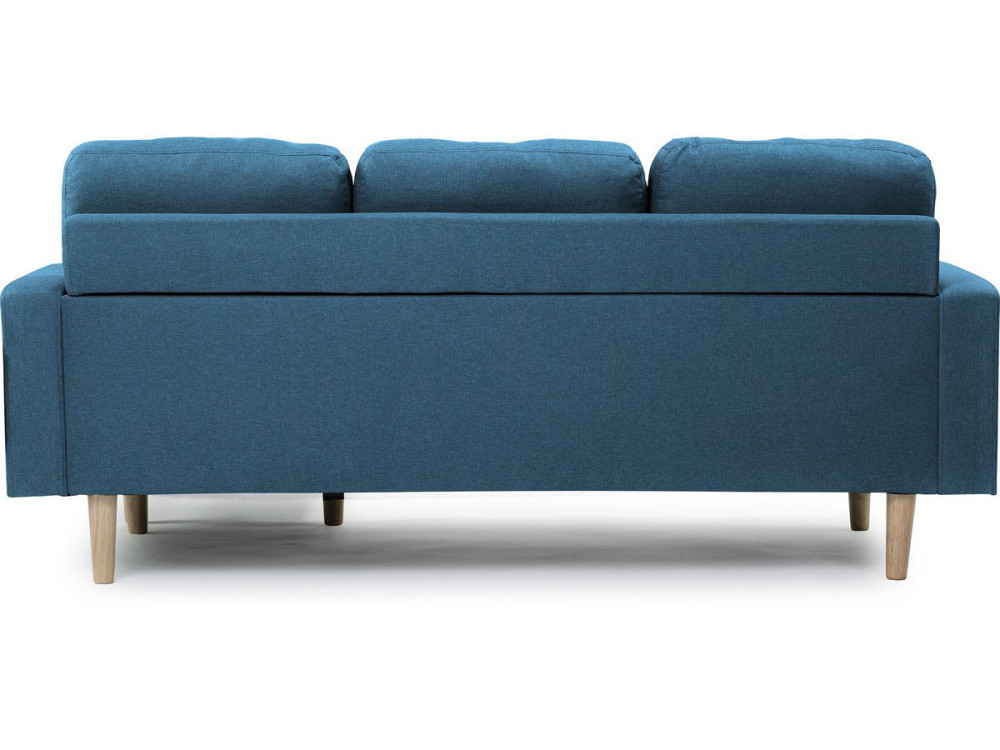 Hoekbank omkeerbaar in stof "Gabby" - 3 plaatsen - Blauw