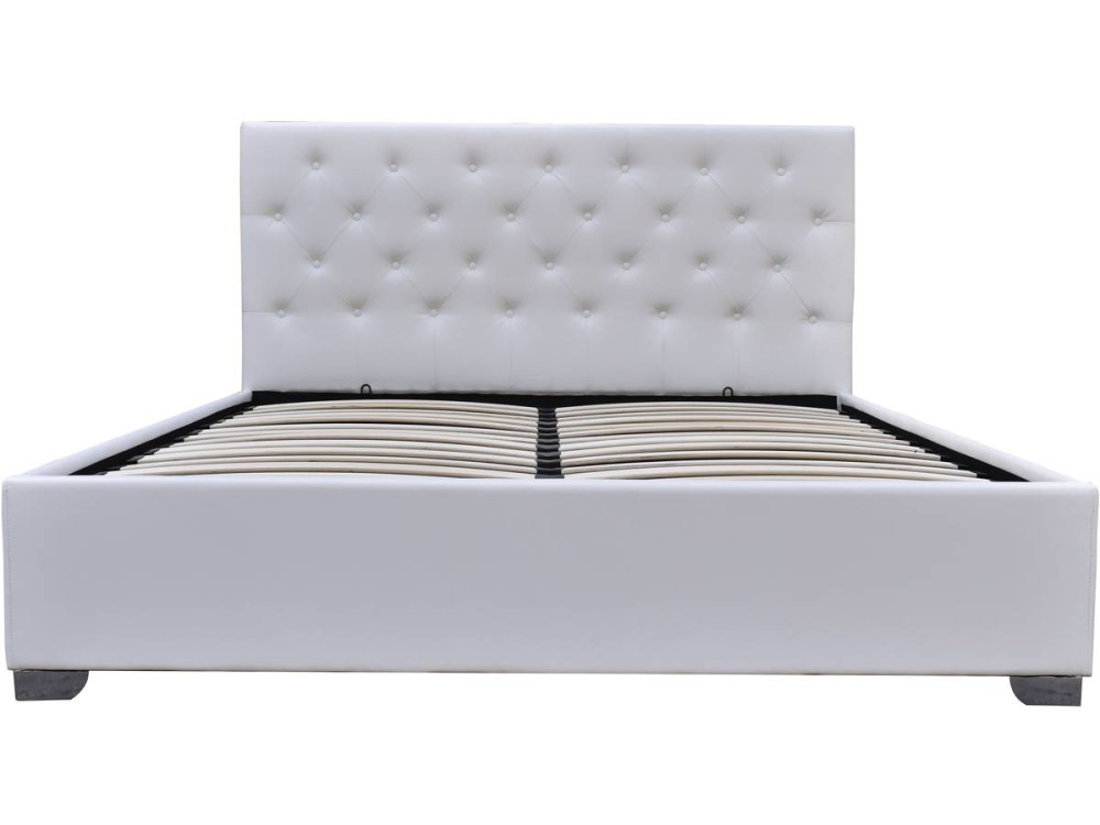Tweepersoonsbed met opbergruimte "Tino" - 180 x 200 cm - Wit