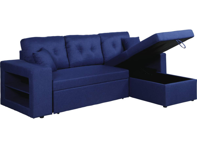 Converteerbare / omkeerbare hoekbank "Axel" - blauw