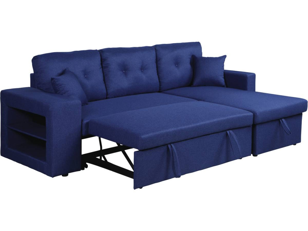 Converteerbare / omkeerbare hoekbank "Axel" - blauw