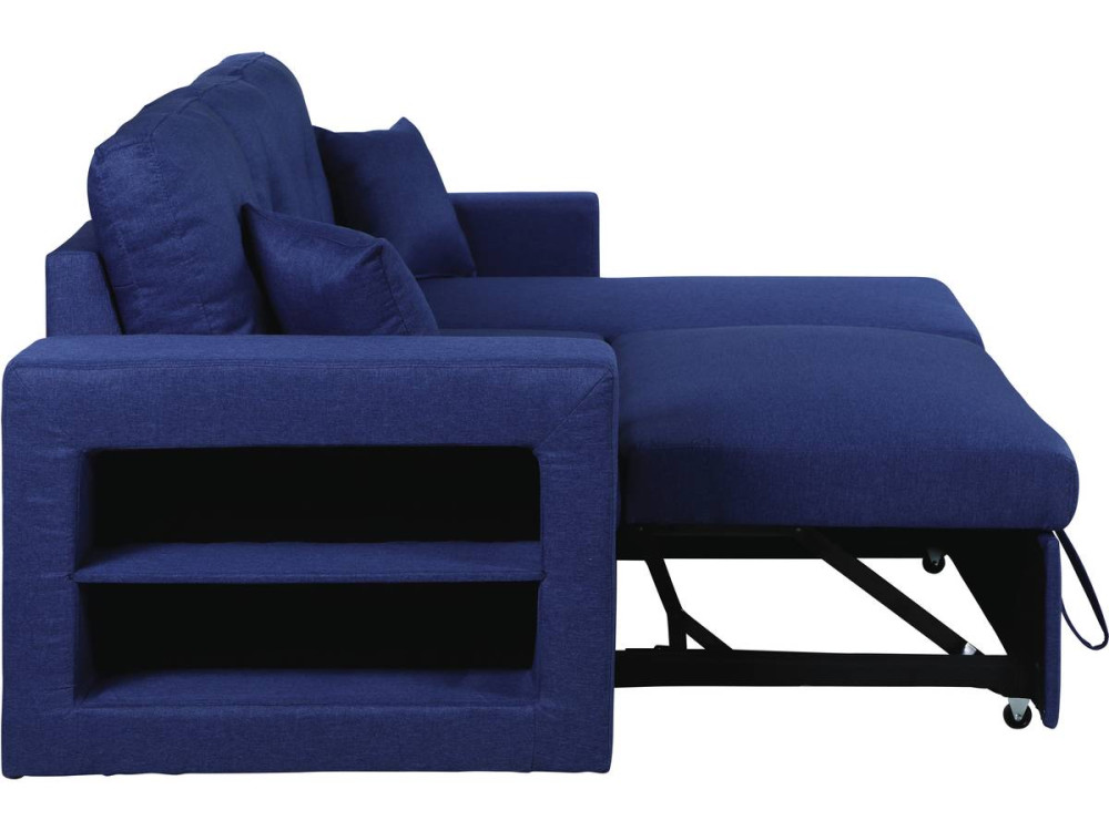Converteerbare / omkeerbare hoekbank "Axel" - blauw