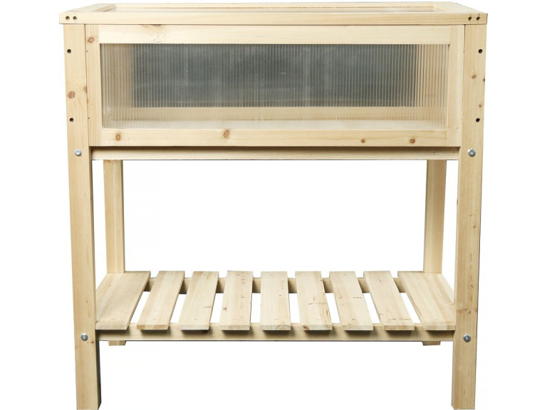 Moestuinbak vierkant plantenbak kweekbak op poten hout "Rose" - 79 x 40 x 79,5 cm