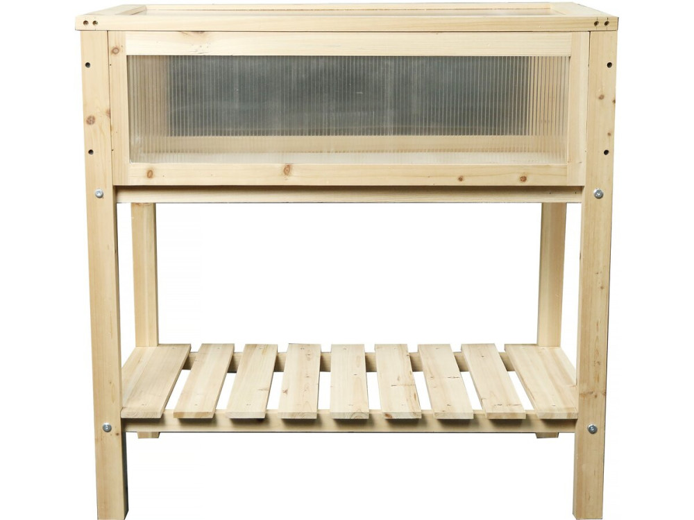 Moestuinbak vierkant plantenbak kweekbak op poten hout "Rose" - 79 x 40 x 79,5 cm