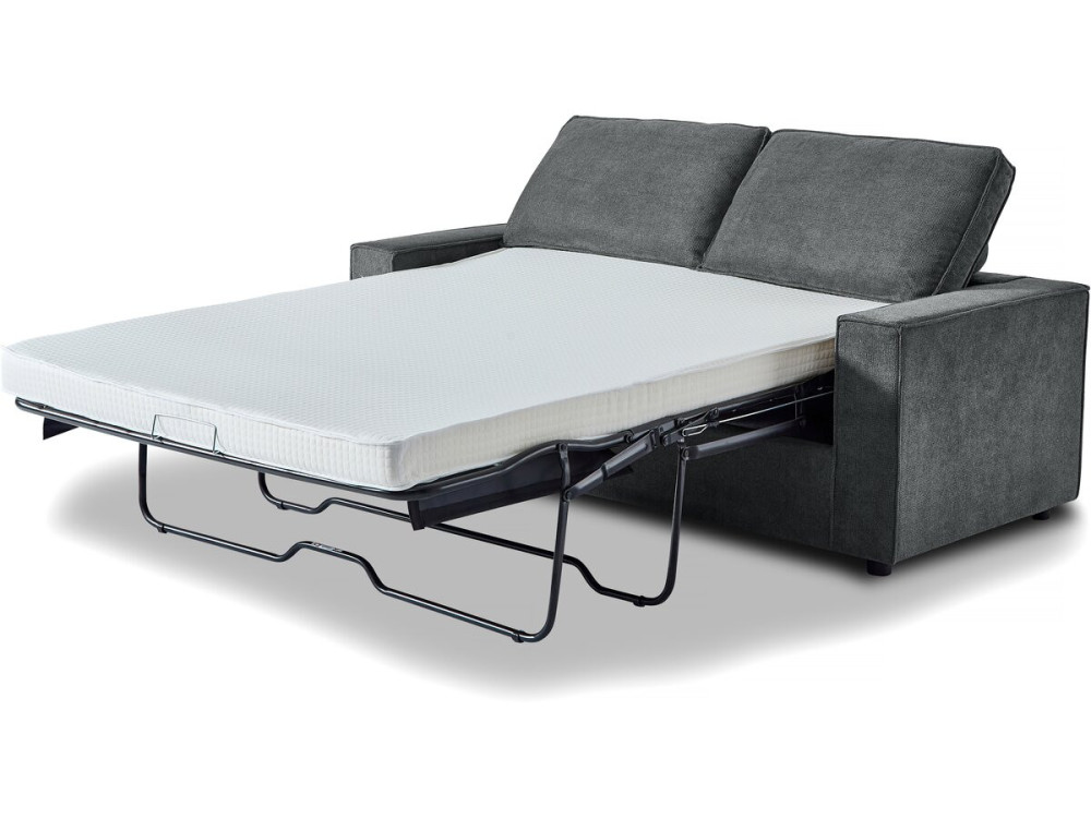 "Clara" express stoffen slaapbank - 185 x 90 x 88 cm - Grijs