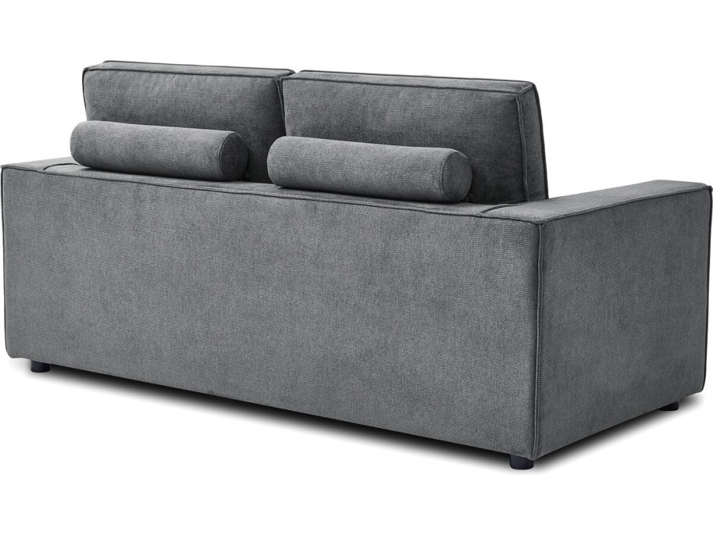 "Clara" express stoffen slaapbank - 185 x 90 x 88 cm - Grijs