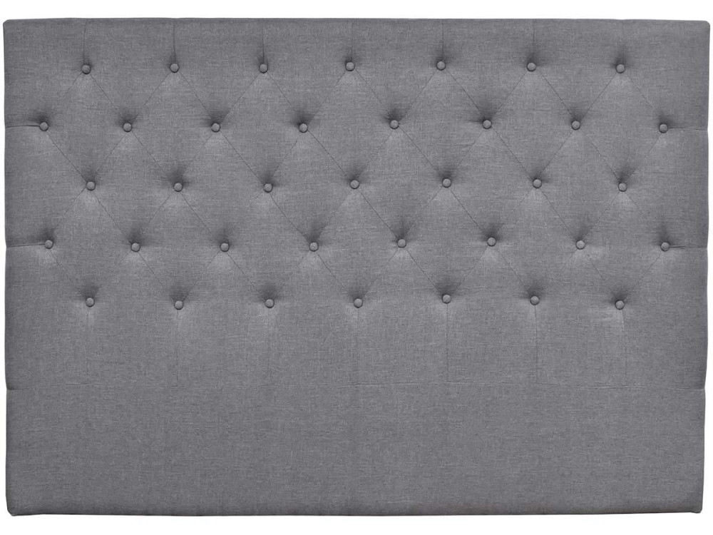 Hoofdbord bed gecapitonneerd "Déco" - 149 cm - Grijs - Stoffen