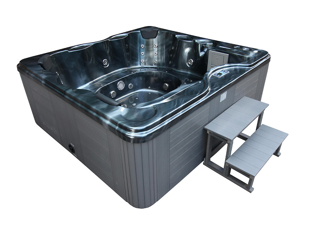 Spa "Cuba" 6-persoons - Grijs bad - Balboa systeem + geïntegreerde Bluetooth - 220x210x80cm