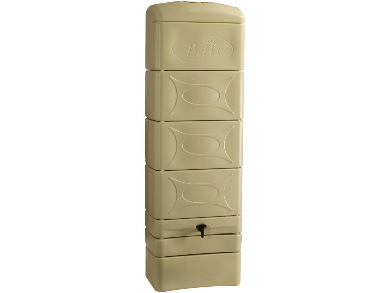 Regenton waterreservoir muur 300 liter met gootaansluiting "Malang"  - Beige - lichtbruin