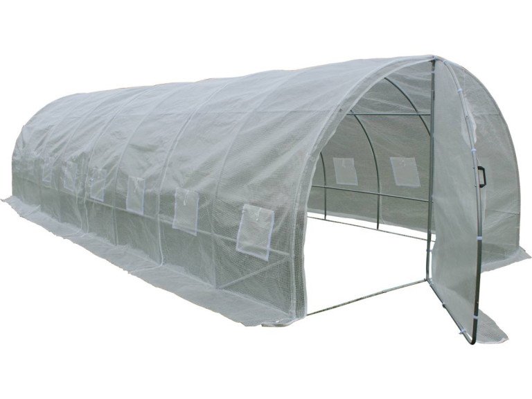 Tuintunnelkas met "Mimosa" deur - 180 g / m² - 24 m² - 8 x 3 x 2 m