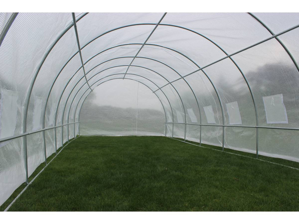 Tuintunnelkas met "Mimosa" deur - 180 g / m² - 24 m² - 8 x 3 x 2 m