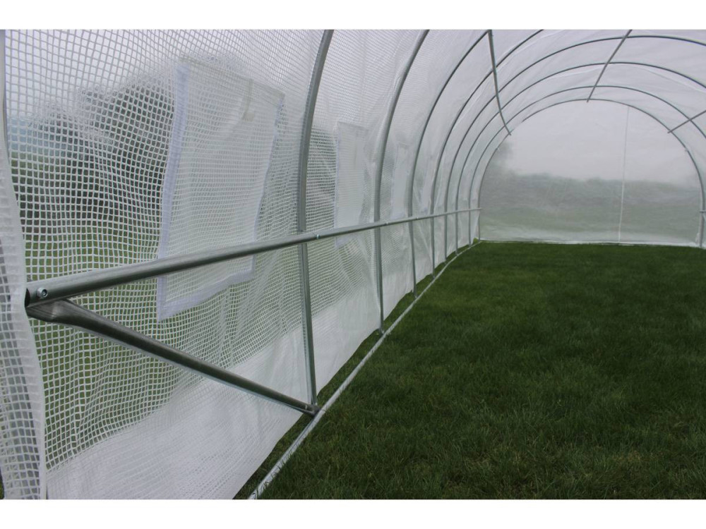 Tuintunnelkas met "Mimosa" deur - 180 g / m² - 24 m² - 8 x 3 x 2 m