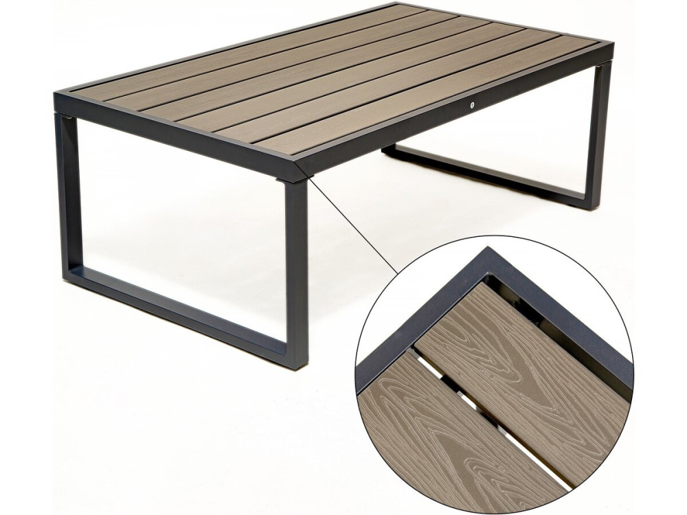 Aluminium tuinset "Adela" - 5 zits - Grijs