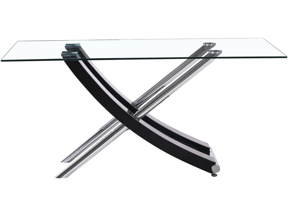Eettafel "Diva" - 160 x 90 x 76 cm - Zwart gelakt