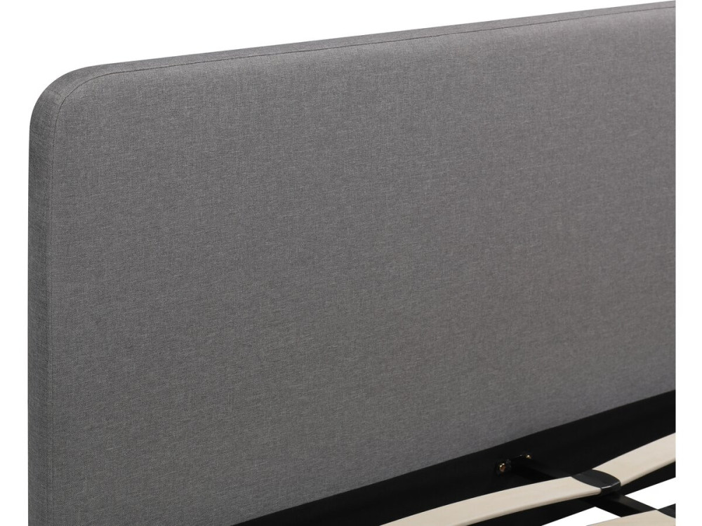 Tweepersoonsbed 160 x 200 cm bed stof textiel "Louise" - Grijs