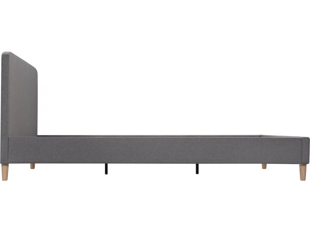 Tweepersoonsbed 160 x 200 cm bed stof textiel "Louise" - Grijs