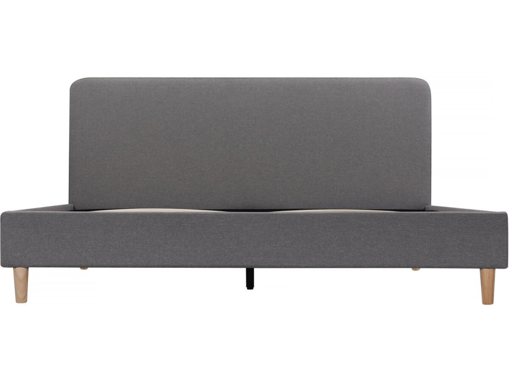 Tweepersoonsbed 160 x 200 cm bed stof textiel "Louise" - Grijs