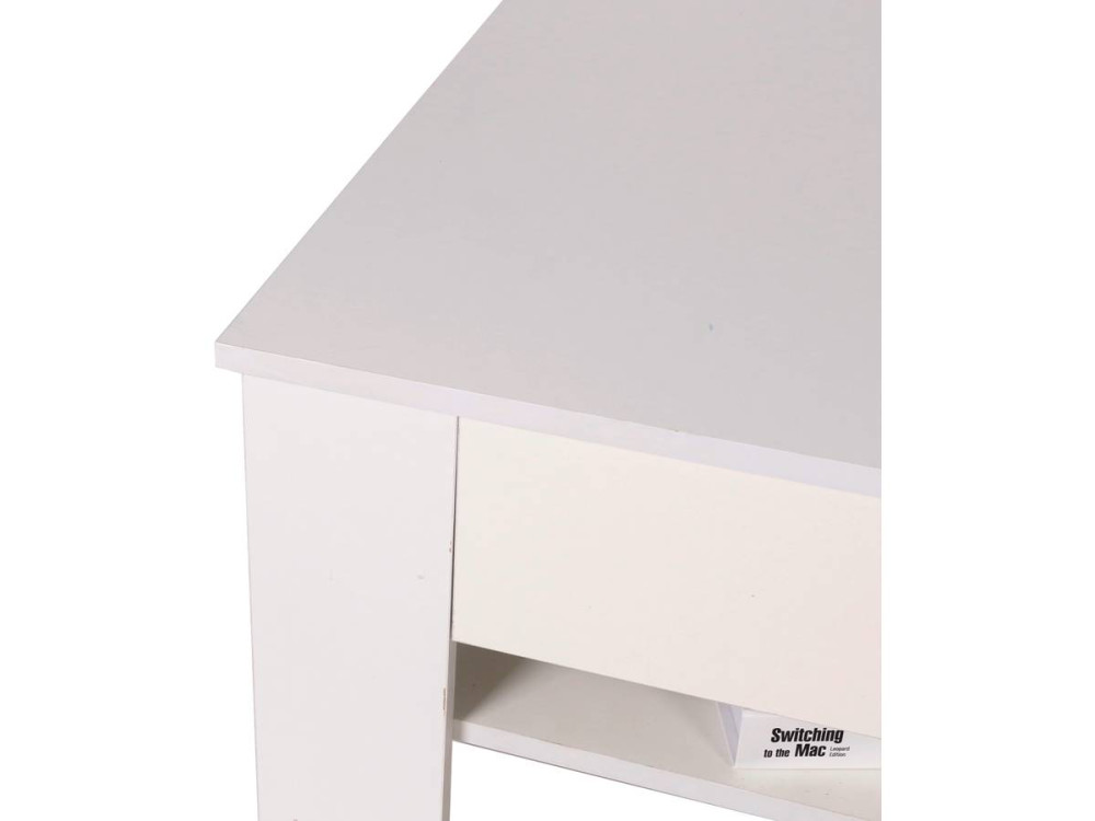 "Joy" rechthoekige salontafel met lade - Wit