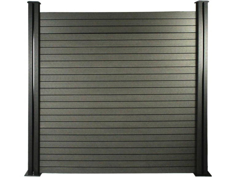 Lot de 6 lames composite de clôture - L160 cm x l25.8cm x ép. 2cm - Ardoise