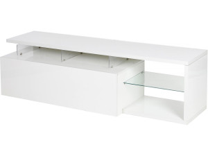 TV meubel met led gelakt "Penny" - 150 x 41 x 38 cm - Wit