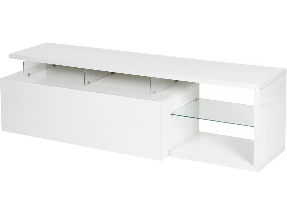 TV meubel met led gelakt "Penny" - 150 x 41 x 38 cm - Wit