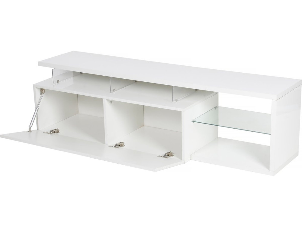 TV meubel met led gelakt "Penny" - 150 x 41 x 38 cm - Wit