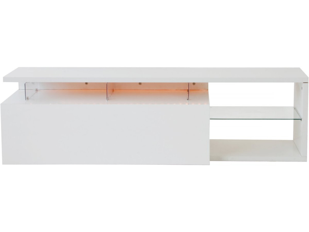 TV meubel met led gelakt "Penny" - 150 x 41 x 38 cm - Wit