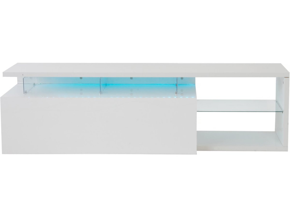 TV meubel met led gelakt "Penny" - 150 x 41 x 38 cm - Wit