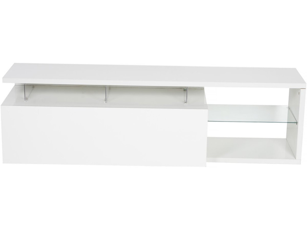 TV meubel met led gelakt "Penny" - 150 x 41 x 38 cm - Wit
