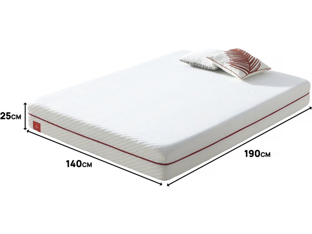 Matras memory foam traagschuim "Sana" - 142 x 192 cm