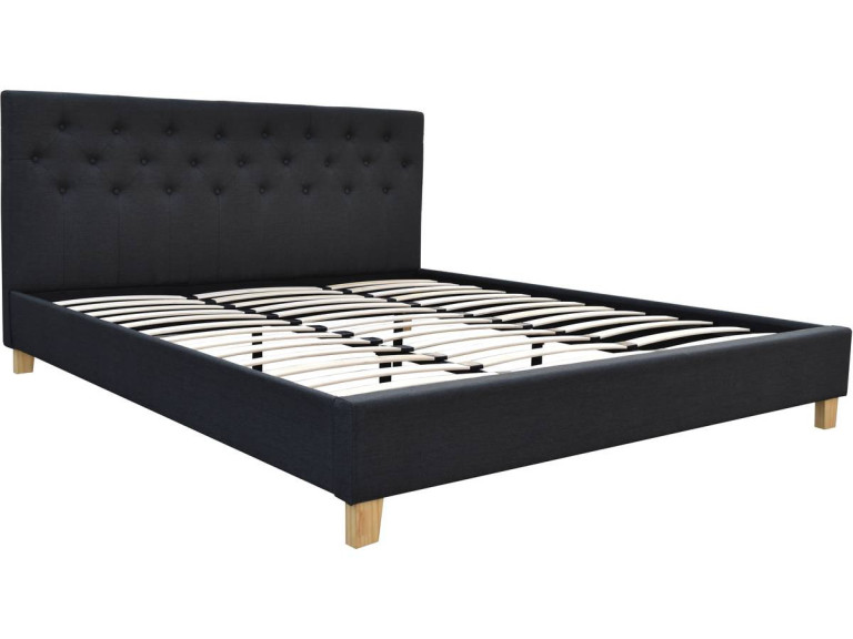 Tweepersoonsbed bed bedframe "Emmy" - 180 x 200 cm - Grijs Donkergrijs