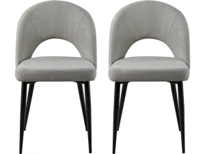 Stoel set 2 stuks eetkamerstoelen "Alma" - Grijs