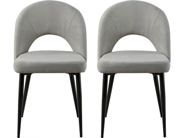 Stoel set 2 stuks eetkamerstoelen "Alma" - Grijs