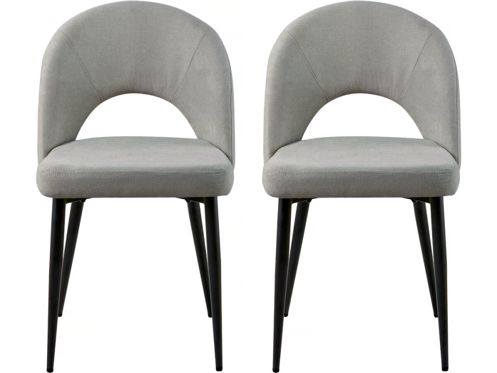 Stoel set 2 stuks eetkamerstoelen "Alma" - Grijs