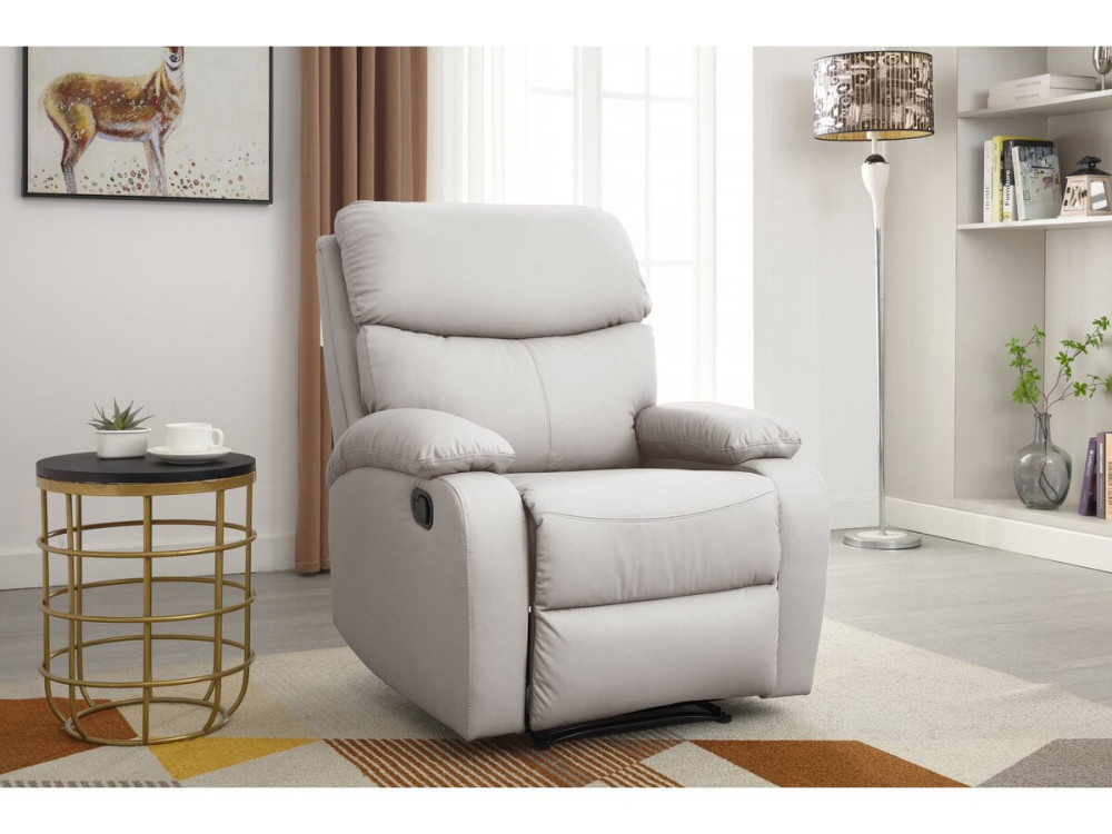 Stoel fauteuil relaxstoel "Giselle" - Beige - lichtbruin