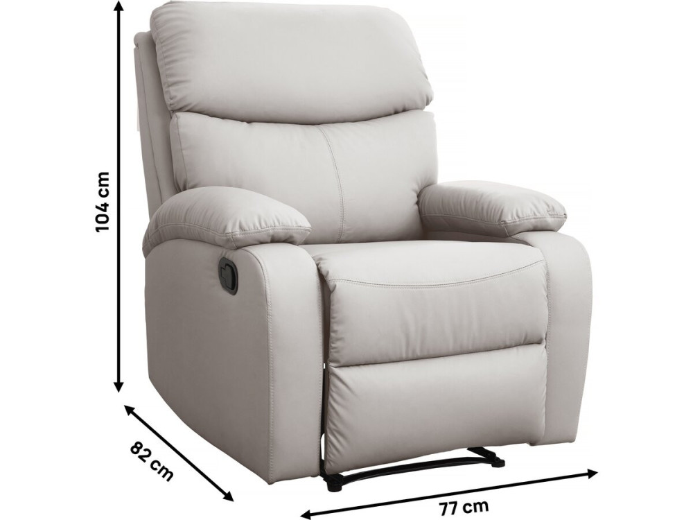 Stoel fauteuil relaxstoel "Giselle" - Beige - lichtbruin