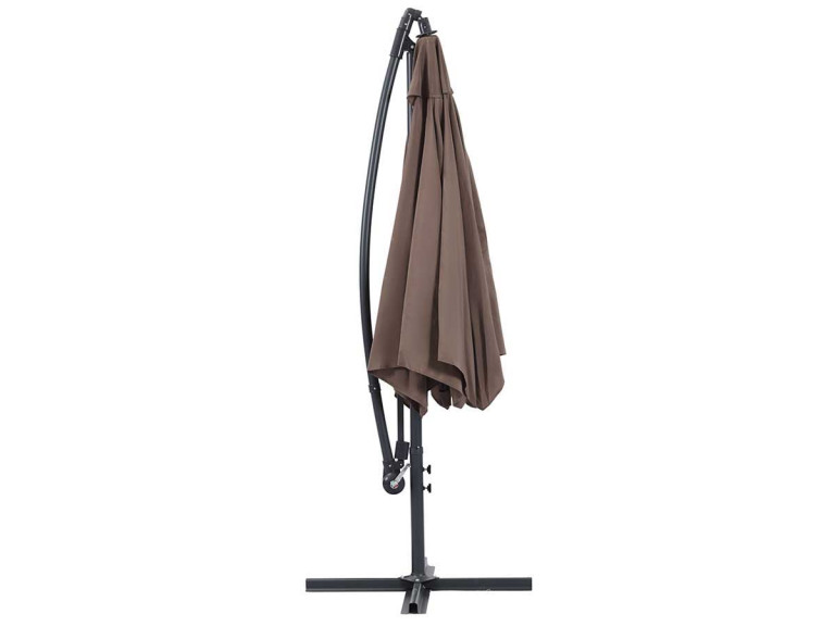 Ilios" aluminium gedeporteerde tuinparasol Ø3m- Taupe