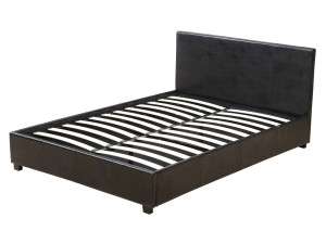 Tweepersoonsbed met opbergruimte "Carla" - 140 x 190 cm - Zwart