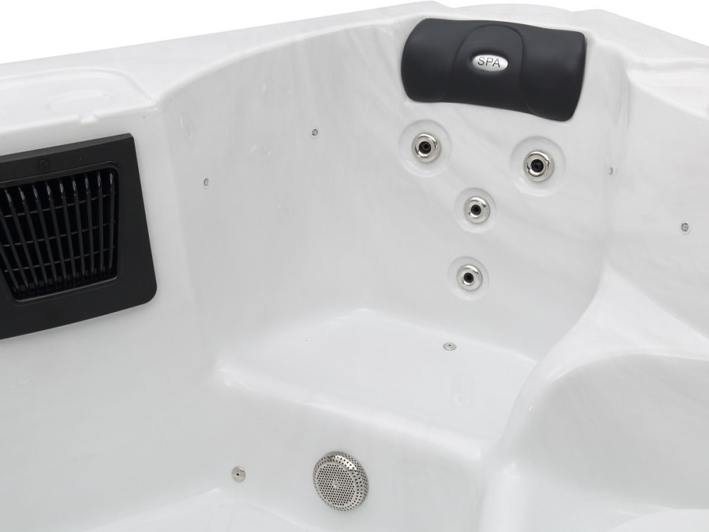 Jacuzzi spa 4 zits met led "Haïti" - Geïntegreerde bluetooth speakers - Wit