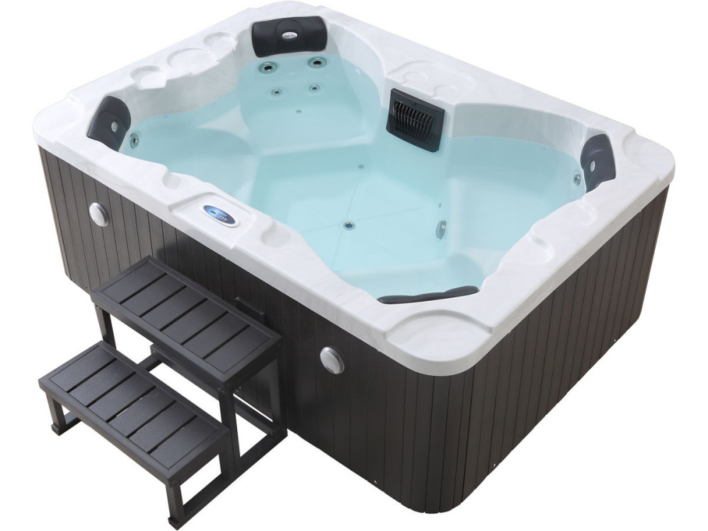 Jacuzzi spa 4 zits met led "Haïti" - Geïntegreerde bluetooth speakers - Wit