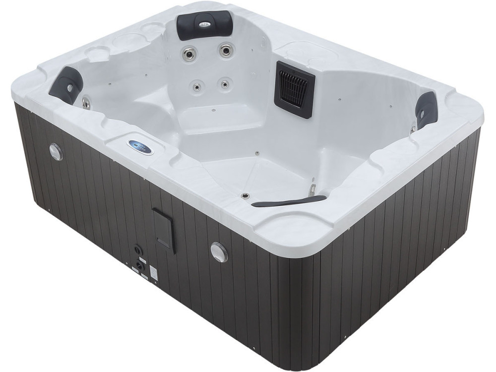 Jacuzzi spa 4 zits met led "Haïti" - Geïntegreerde bluetooth speakers - Wit