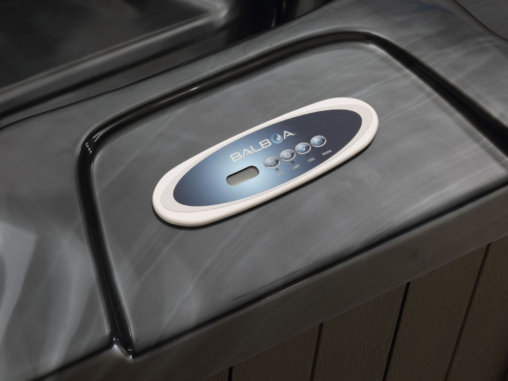 Jacuzzi spa 4 zits met led "Haïti" - Geïntegreerde bluetooth speakers - Grijs