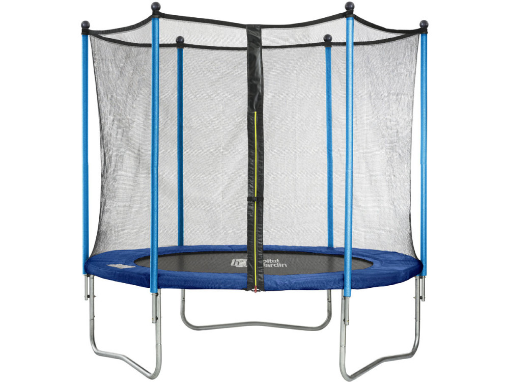 "Happy" trampoline - Ø 3,05 m - met net + ladder + deksel + verankeringsset
