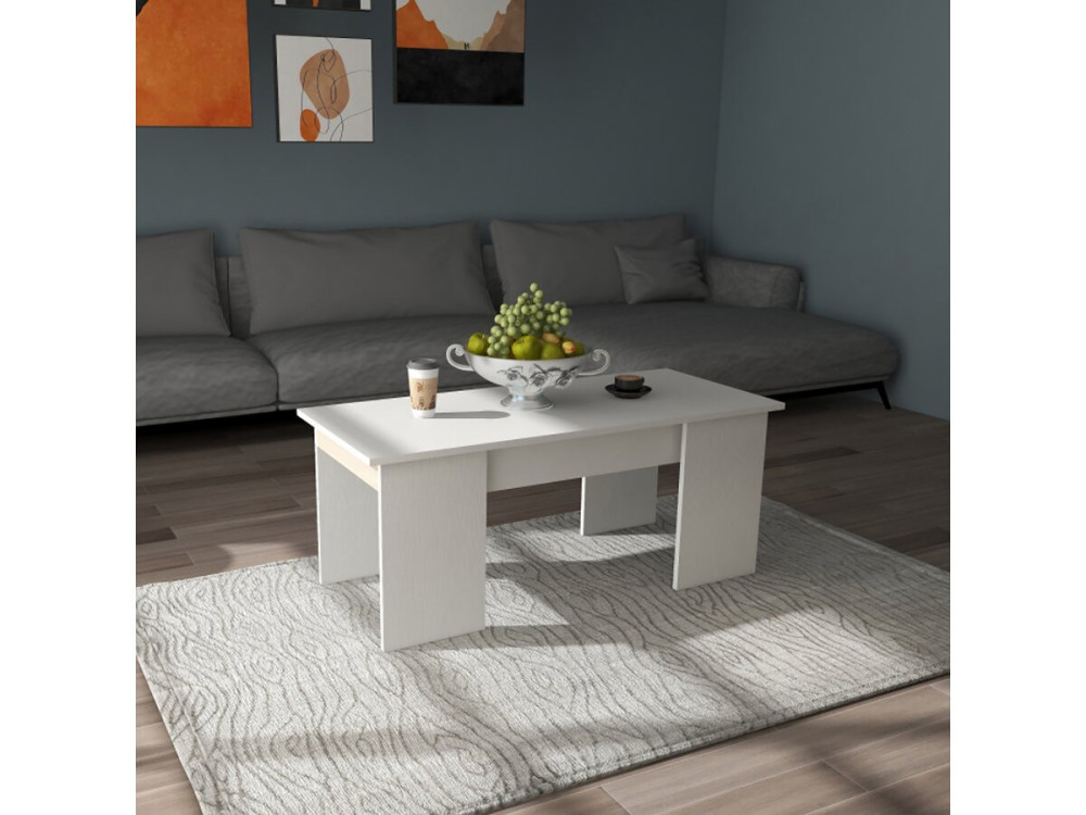 Salontafel "Diana" - 102 x 50 x 43 cm - Wit