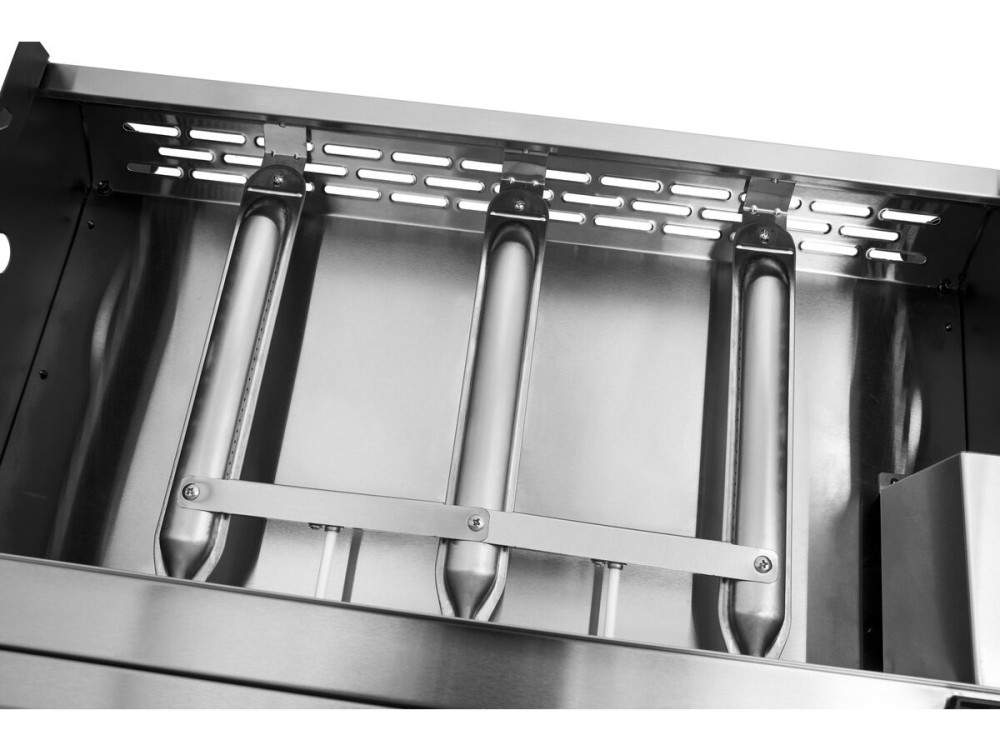 Plancha gas bbq gasgrill bakplaat 3 branders "Jolly" - 7,5 kW - Grijs