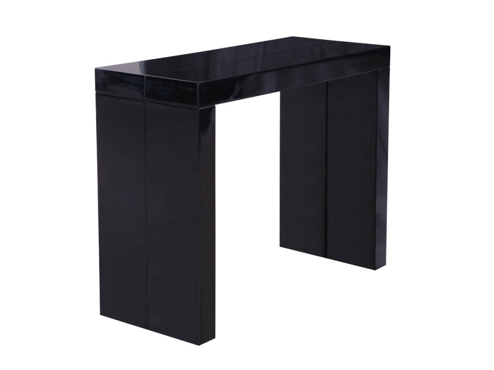 Uitschuifbare eettafel "Dina" - 200/40 x 94 x 75 cm - Zwart gelakt