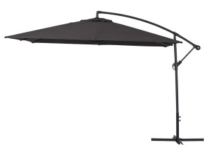 Parasol vrijhangend tuin zweefparasol Aluminium "Ilios 3" - Vierkant - 3 x 3 m - Zwart