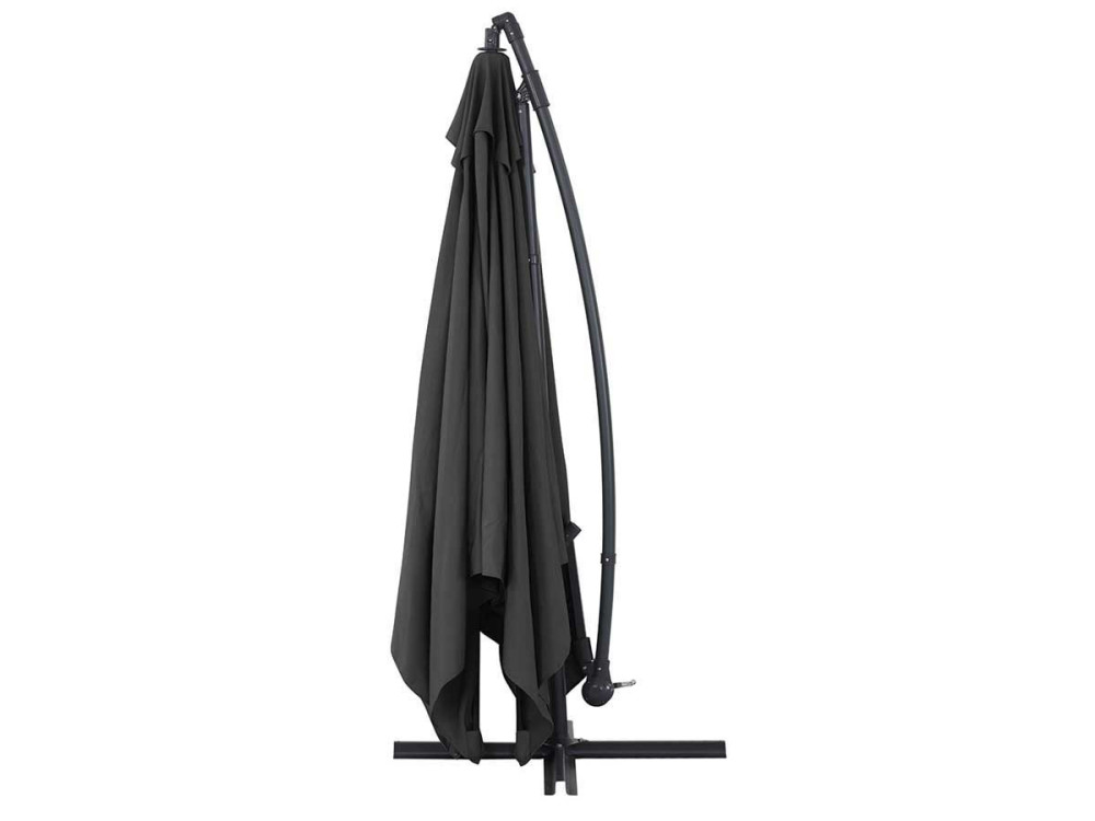 Parasol vrijhangend tuin zweefparasol Aluminium "Ilios 3" - Vierkant - 3 x 3 m - Zwart
